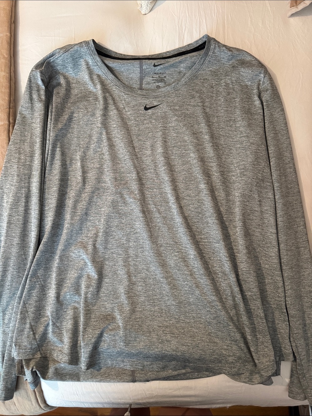 Nike Long Sleeve Dri-FIT Tee - Heather Gray